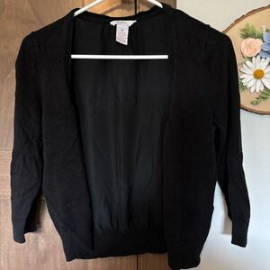 Candie's Black Cardigan with Sheer Panel Size M